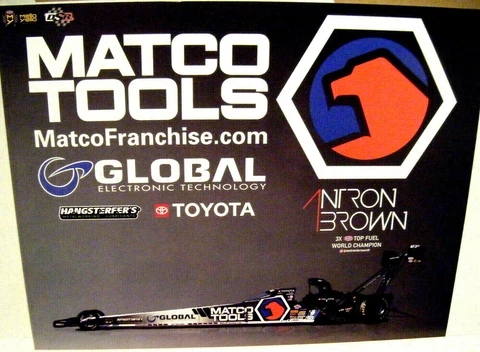 2020 DSR ANTRON BROWN MATCO TOOLS TOP FUEL NHRA DRAGSTER DRAG RACING POSTCARD Cover