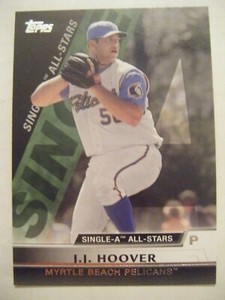 J.J. HOOVER NATIONALS 2011 Topps Pro Debut All-Star baseball card #SA23 JJ REDS