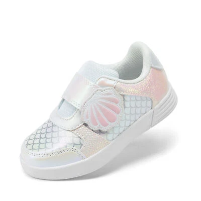 Niños Pequeños Niñas Moda Tenis Brillantes Brillantes Ligeros Zapatos Atléticos Foto 1 de 4