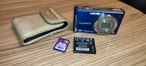 Panasonic LUMIX DMC-FS35 16.1MP Digital Compact Camera 8x Zoom Blue + Card - Picture 1 of 16