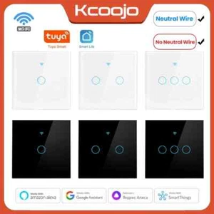 Interruptores inteligentes Tuya Wifi UE 1/2/3/4 velocidades interruptor de luz táctil sensor de pared 433 mhz... - Imagen 1 de 14