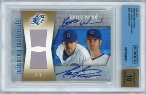Kerry Wood/Mark Prior 2005 SPx Winning Materials Dual Jersey Auto #WP /5 BGS 10 - Picture 1 of 2