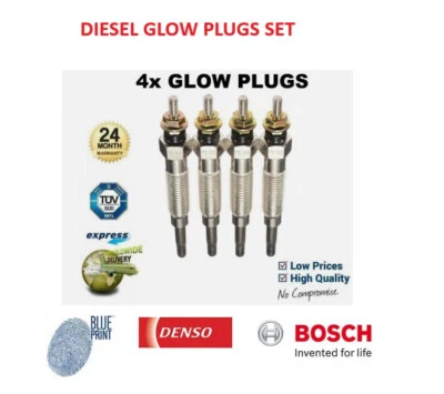 4x DIESEL GLOW PLUGS for SUZUKI GRAND VITARA I 2.0 TD 4x4 2000-2005 - Image 1 of 4