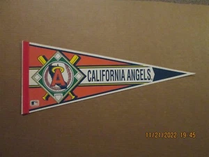 MLB California Angels Vintage Circa 1980's Crossed Bats Team Logo Pennant - Picture 1 of 1