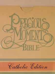 Precious Moments Keepsake Bible Catholic Edition Today’s English Version Blue - Picture 1 of 12