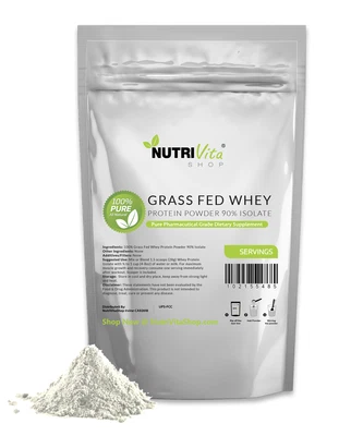 2lb 100% Pure Whey Protein Isolate 90% Grass Fed USDA Certified (Unflavored) - Image 1 of 3