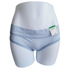 Vintage Alfani Underneath Satin & Lace Panty Lt. Blue Large Hipster Discontinued - Picture 1 of 7