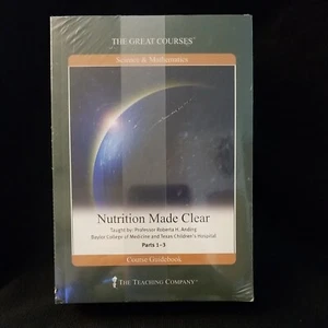 NEW~ The Great Courses: Nutrition Made Clear, 3 DVDs and Course Guidebook - Picture 1 of 6