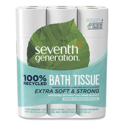 Seventh Generation 13738 2-Ply 100% Recycled Bathroom Tissue (24/PK) New - Image 1 of 4