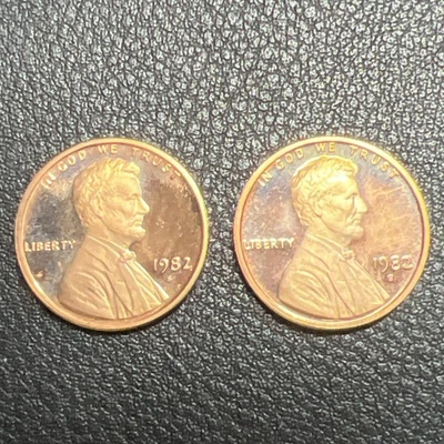 Lot Of Two (2) 1982 S Lincoln Cents Gem Proof - Image 1 of 2