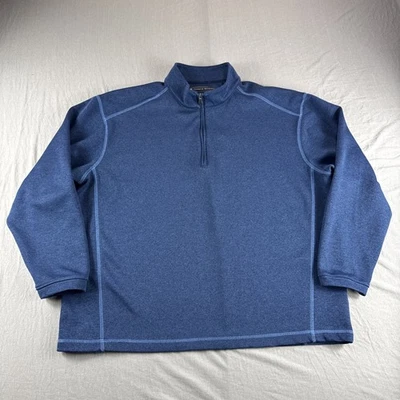 Pebble Beach Performance Pullover Para Hombres L Azul 1/4 Cremallera Golf Polo Sudadera LEER Foto 1 de 4