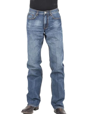 Pantalones de mezclilla para hombre Tin Haul Western Joe 35 cortos azules 10-004-0420-1820 BU Foto 1 de 4