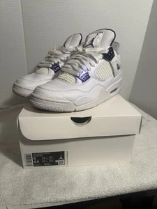 Jordan 4 Retro Mid Purple Metallic Shoes. Men Size 8 Womens Size 9.5 - Picture 1 of 11