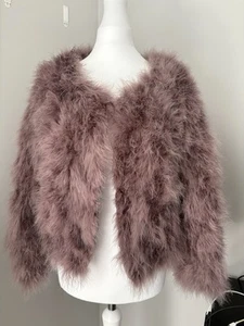 Yu & me Marabou Feather Blush Pink Purple Jacke - Bild 1 von 9
