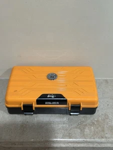 Portable Cigar Humidor Mrs. Brog Yellow Orange Excellent Condition - Picture 1 of 3