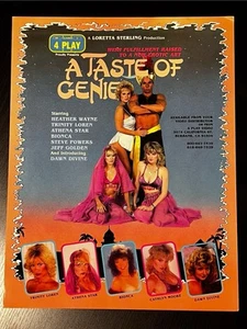 1986 "A TASTE OF GENIE" - ORIG. VINT. VID. STORE POSTER - TRINITY LOREN - Bild 1 von 18