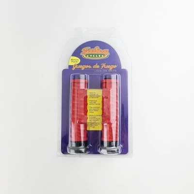 Salsa Cycles Chili Lock - On  Bar Grips Handlebar 7/8" 22.2  - NIB - Red - Image 1 of 4