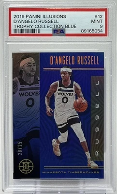 D’Angelo Russell PSA 9 -2019 Panini Illusions Trophy Blue /25 -Mavericks, DLo - image 1 of 4