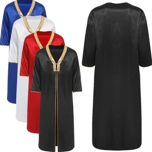 Herren Gewand Gold Kostüm Entspannung Mantel Halloween glänzend minimalistisch V-Ausschnitt Freizeit - Bild 1 von 50