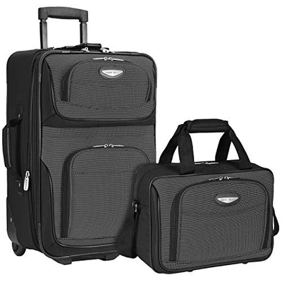 TRAVEL SELECT AMSTERDAM EXPANDABLE ROLLING UPRIGHT LUGGAGE,2-PIECE SET - GRAY - Image 1 of 4