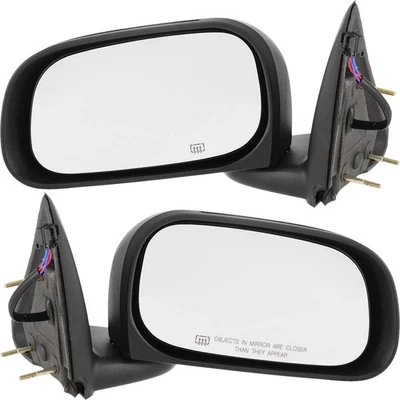 Set Of 2 Mirror Power For 2005-2010 Dodge Dakota Manual Folding Heated Black - Image 1 of 4