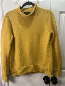 Women’s  J Crew Always Roll Neck Yellow Sweater Size Medium - Picture 1 of 12