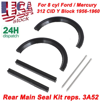 Junta de sello principal trasera # 3A52 para bloque de 8 cilindros Ford/Mercury 312 CID Y 1956-1960 Foto 1 de 4