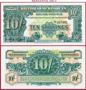 GREAT BRITAIN ARMED FORCES 10 SHILLINGS nd 1948 M21b UNC free shipping from 100$ - Picture 1 of 4