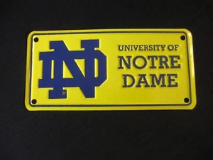 University of Notre Dame Fighting Irishsh Auto Tag License Plate College Footbal - Picture 1 of 1
