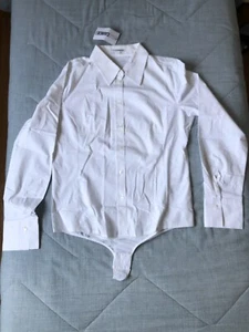 CAMICIA BODY DONNA NARA CAMICIE BIANCA BIANCO SCIANCRATA TAGLIA V 5 NUOVA - Foto 1 di 4