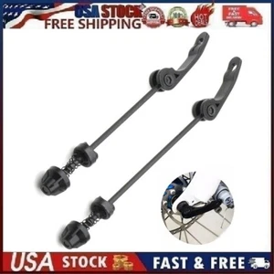 Road Mountain Bicycle MTB Wheel Hub Front and Rear Skewers Quick Release Black - Picture 1 of 11