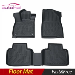 TPE Rubber Car Floor Mats All-Weather For 18-21 Honda Accord Cargo Liner 3pcs - Picture 1 of 11