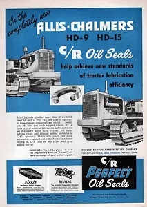 Tractor sobre orugas Allis-Chalmers HD-9 y HD-15 1951 originales sellos de aceite anuncio impreso - Imagen 1 de 1