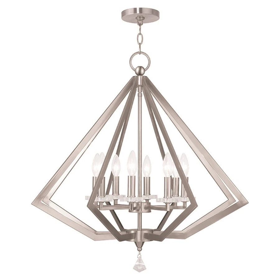 Livex Lighting Diamond Chandeliers, Brushed Nickel - 50668-91 - Image 1 of 1