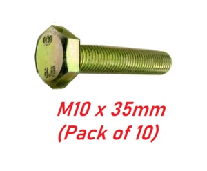 Tornillos hexagonales pasivados amarillos M10 x 35 mm (paquete de 10) - Imagen 1 de 1