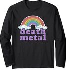 Funny Retro Vintage Rainbow Death Metal Musical Long Sleeve Tshirt