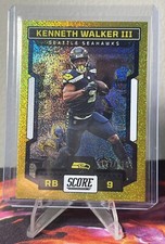 2023 Score Football - Kenneth Walker III - GOLD Parallel SSP #’d/210 - NM/MINT