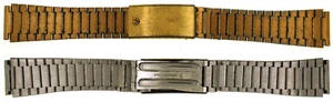 Vintage Bulova Accutron Gold Plated Stainless Steel 17mm Watch Band Bracelet - Bild 1 von 6