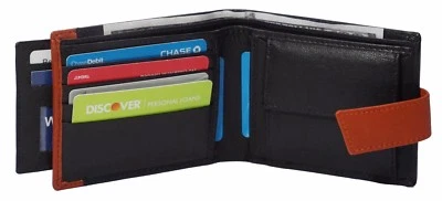 Portatarjetas de identificación extraíble multicolor plegable para hombre caja billetera insertable de alta resistencia Foto 1 de 4