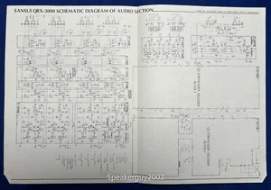 Original Sansui QRX-3000 Receiver Foldout Schematic - Picture 1 of 1