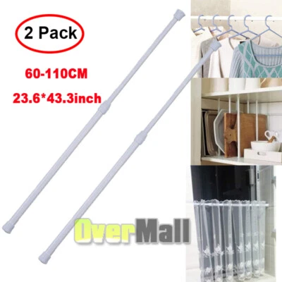 2 X Varilla de poste de tensión de voile telescópico extensible con resorte Foto 1 de 4