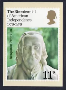 GB UNBENUTZT 1976 (SG1005) PHQ KARTE (15) BICENTENARY OF AMERICAN REVOLUTION - Bild 1 von 1