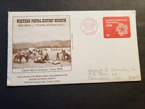 CAMEL MAIL, TUCSON, ARIZONA Postal History Cover Western Cachet - Picture 1 of 2