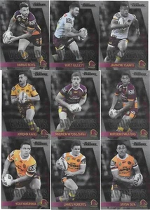 2019 Nrl Traders Platinum Parallel BRONCOS 9 Card Mini Team Set - Picture 1 of 1