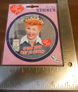 NEW I LOVE LUCY SPOON YOUR WAY TO HEALTH VITAMEATAVEGAMIN STICKER - Picture 1 of 1