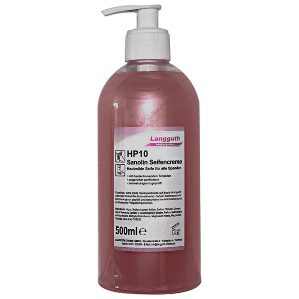 Langguth HP10 Creme-Seife Sanolin 500 ml rosa Cremeseife Seifencreme Handseife - Bild 1 von 1