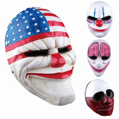 Payday Mask Heist Joker Chains Wolf Hotxon Dallas Halloween Cosplay Costume Prop - Image 1 of 4
