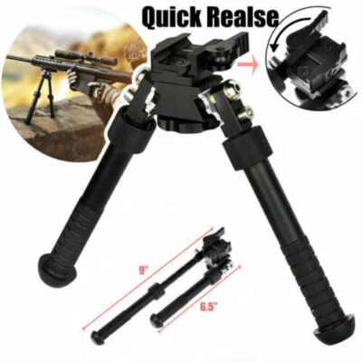 IKAUFEN 6.5-9" For Picatinny Rail/M-lok Rail Tactical Hunting Mount Adjustable Bipod XY