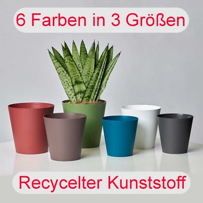 Blumentopf 3 Größen 6 Farben Euro3Plast Clivo Greener aus recyceltem Kunststoff - Bild 1 von 4
