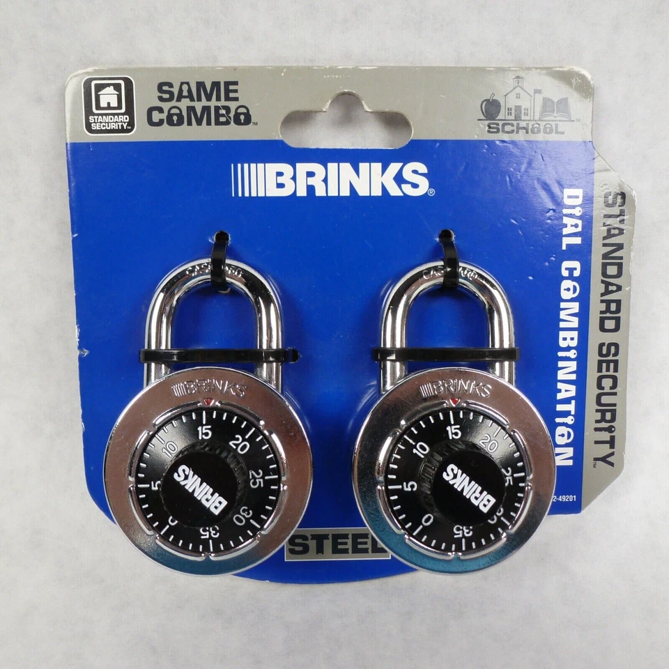 Brinks Combination Lock (2 pack) Black 152-49201 School Gym Locker - Image 1 of 3